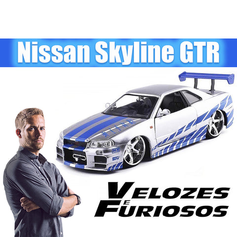 Nissan Skyline GTR R34 Velozes e Furiosos 1:24 (3 modelos)