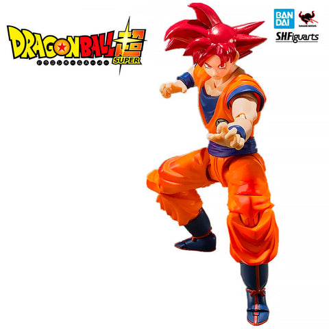 Goku SSJ GOD 16cm Dragon Ball Super BANDAI S.H.F - Action Figure