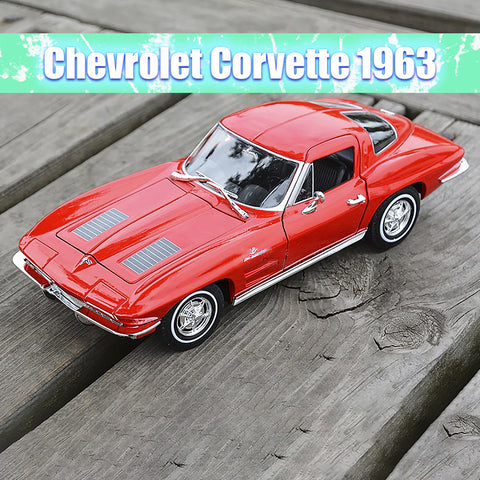 Chevrolet Corvette 1963 1:24 Supercarro (Azul ou Vermelho)